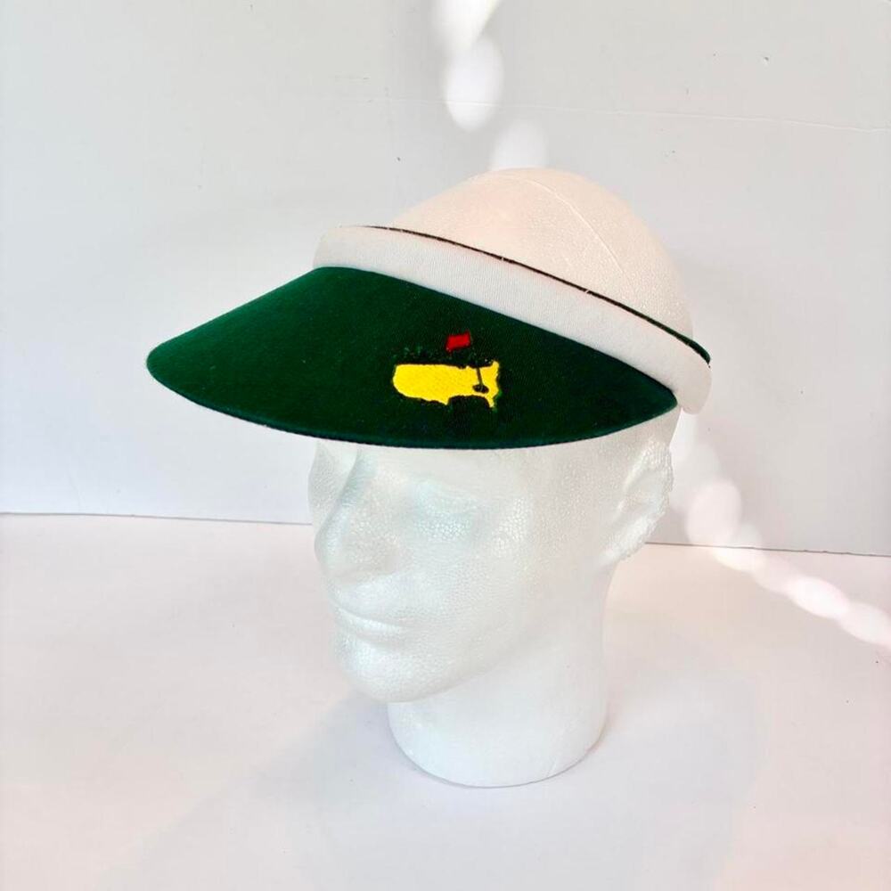 Masters Tournament Golf Visor Green White Augusta By Texace Vintage PGA
